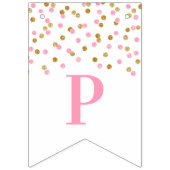 Happy 40th Birthday Banner Pink Gold Confetti (Derde vlag)