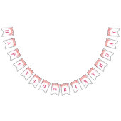 Happy 40th Birthday Banner Pink Waterverf Flowers (Alle)