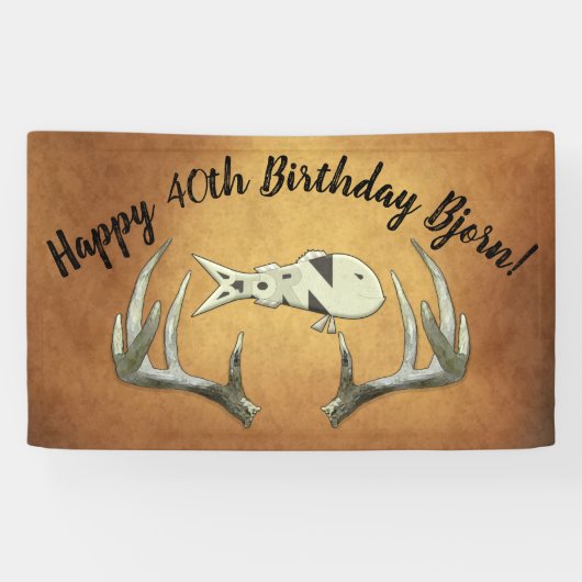 Happy 40th Birthday Bjorn Banner (Horizontaal)