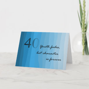 Happy 40th Birthday Blues Card Kaart