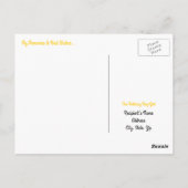 Happy 40th Birthday Briefkaarten - Zwart en Geel (Achterkant)