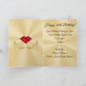 Happy 40th Birthday Card voor haar in 3 grootten Kaart (Binnen)