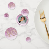 Happy 40th Birthday Chic Falling Roos Gold Glitter Confetti (Groep)