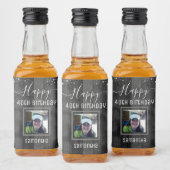 Happy 40th Birthday Fun Bold Confetti Likeurfles Etiket (Flessen)