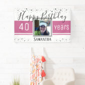Happy 40th Birthday Fun Bold Confetti Spandoek (Insitu)