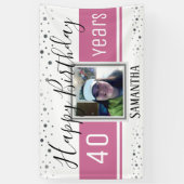 Happy 40th Birthday Fun Bold Confetti Spandoek (Verticaal)