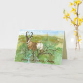 Happy 40th Birthday Hunter Pronghorn Antelope Kaart (Gele Bloem)