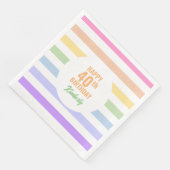 Happy 40th Birthday in Rainbow Stripes Servet (Hoek)