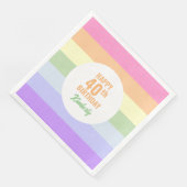 Happy 40th Birthday in Rainbow Stripes Servet (Hoek)