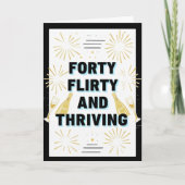 Happy 40th Birthday Kaart (Voorkant)