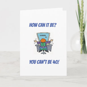**HAPPY 40th BIRTHDAY* KAART