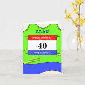 Happy 40th Birthday-kaart voor een runner Kaart (Gele Bloem)