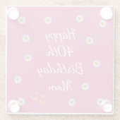 Happy 40th Birthday Mam Glazen Onderzetter (Achterkant)