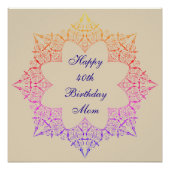 Happy 40th Birthday Mam Perfect Poster (Voorkant)