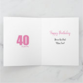 Happy 40th Birthday Number 40 Photo Collage Large Kaart (Binnen)