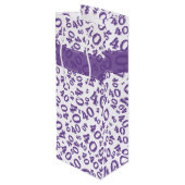 Happy 40th Birthday Number Pattern Cora/White 40 Wijn Cadeautas (Achterkant Gekanteld)