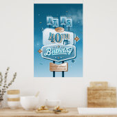Happy 40th Birthday Poster (24x36) (Keuken)