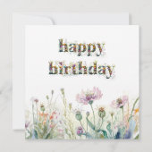 Happy 40th Birthday Sprays van Wildflowers (Achterkant)