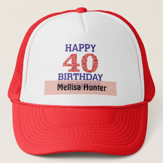 Happy 40th Birthday Trucker Pet (Voorkant)