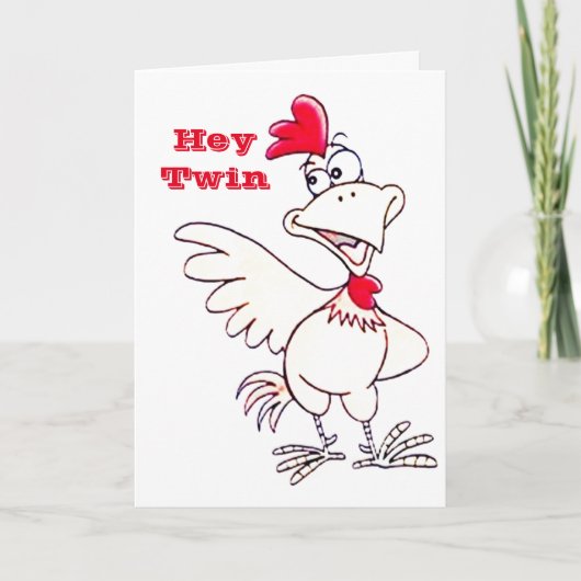 HAPPY "40th BIRTHDAY" VOOR MIJN **TWIN** Kaart (Voorkant)