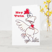 HAPPY "40th BIRTHDAY" VOOR MIJN **TWIN** Kaart (Gele Bloem)