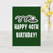 Happy 40th Birthday - Wenskaart voor golfers Kaart (Gele Bloem)