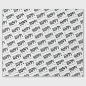 Happy 40th Birthday Wrapping Paper Cadeaupapier (Vlak)