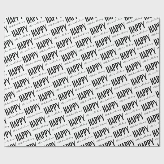 Happy 40th Birthday Wrapping Paper Cadeaupapier (Vlak)