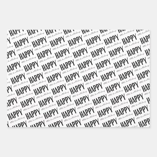 Happy 40th Birthday Wrapping Paper Sheets (Voorkant)