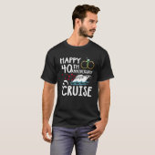 Happy 40th Jubileum Cruise 40 jaar huwelijk T-shirt (Voorkant volledig)