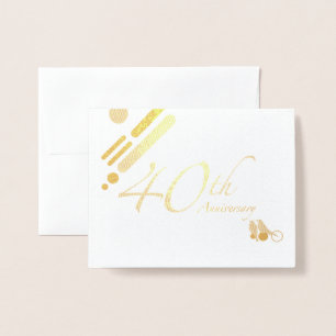 Happy 40th Jubileum Mod Birds Folie Kaarten