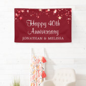 Happy 40th Jubileum Ruby Red Stars Names Spandoek (Insitu)
