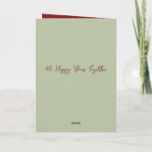 Happy 40th Jubileum voegt namen toe aan bogundy gr Kaart (Achterkant)