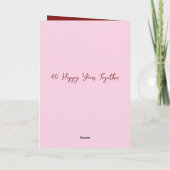 Happy 40th Jubileum voegt namen toe van de roze bu Kaart (Achterkant)