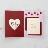 Happy 40th Jubileum voegt namen toe van de roze bu Kaart (Binnen)