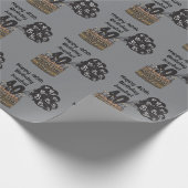 Happy 40th Personalized Birthday Cadeaupapier (Hoek)