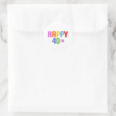 Happy 40th ronde sticker (Tas)