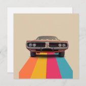 Happy 40th Verjaardag Retro Kaart (Voorkant / Achterkant)