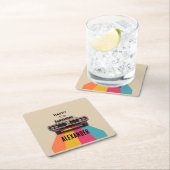 Happy 40th Verjaardag   Retro Kartonnen Onderzetters (Insitu)