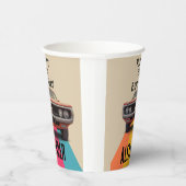 Happy 40th Verjaardag   Retro Papieren Bekers (Rechts)