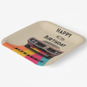 Happy 40th Verjaardag   Retro Papieren Bordje (Gebogen)