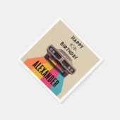 Happy 40th Verjaardag   Retro Servet (Hoek)