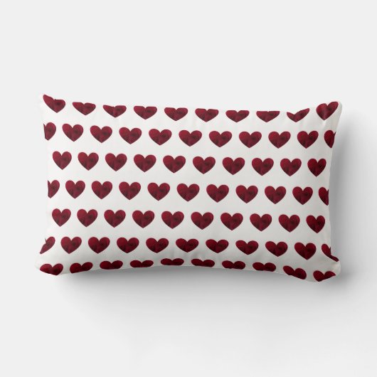 Happy 40th Wedding Jubileum Ruby roos harten Kussen (Achterkant)