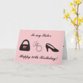 Happy 40th Zuster Kaart (Gele Bloem)