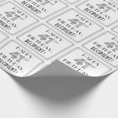 HAPPY 41ST BIRTHDAY; Art Deco Style; aangepaste na Cadeaupapier (Hoek)