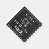 HAPPY 41ST BIRTHDAY; Art Deco Style; aangepaste na Servet (Hoek)