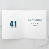 Happy 41st Birthday Dad Number 41 Photo Collage Kaart (Binnen)