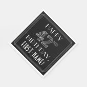 HAPPY 42ND BIRTHDAY; Art Deco Style; aangepaste na Servet (Hoek)