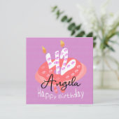 Happy 42nd Birthday Donut Cake Kaart (Staand voorkant)