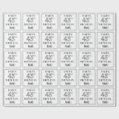 HAPPY 43RD BIRTHDAY; Art Deco Style; aangepaste na Cadeaupapier (Vlak)